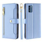 Custodia per telefono in pelle con portafoglio con cerniera a tracolla Lite Sheep Texture, For Nokia G11 Plus, For Nokia C02 TA-1522, For Nokia G42 5G, For Nokia C300 4G US Edition