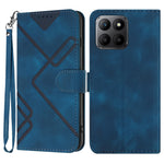 Custodia per cellulare in pelle con motivo a linea, For Honor X50 / X9b, For Honor 70 Lite, For Honor Magic5 Lite 5G, For Honor 70 Pro / 70 Pro+