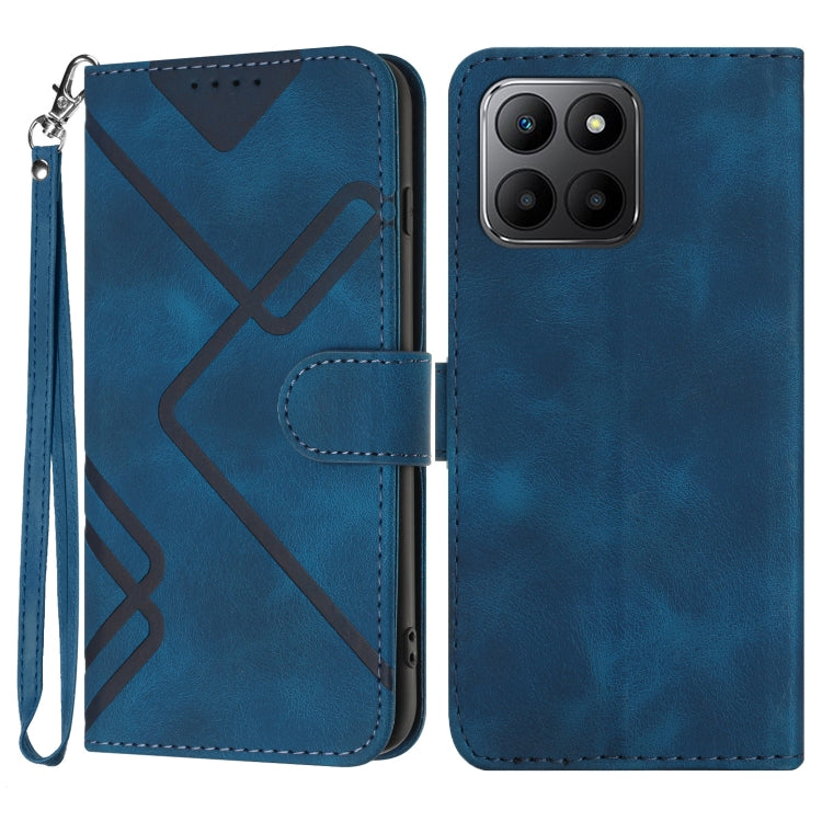 Custodia per cellulare in pelle con motivo a linea, For Honor X50 / X9b, For Honor 70 Lite, For Honor Magic5 Lite 5G, For Honor 70 Pro / 70 Pro+