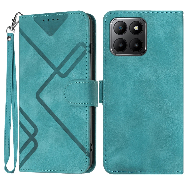 Custodia per cellulare in pelle con motivo a linea, For Honor X50 / X9b, For Honor 70 Lite, For Honor Magic5 Lite 5G, For Honor 70 Pro / 70 Pro+