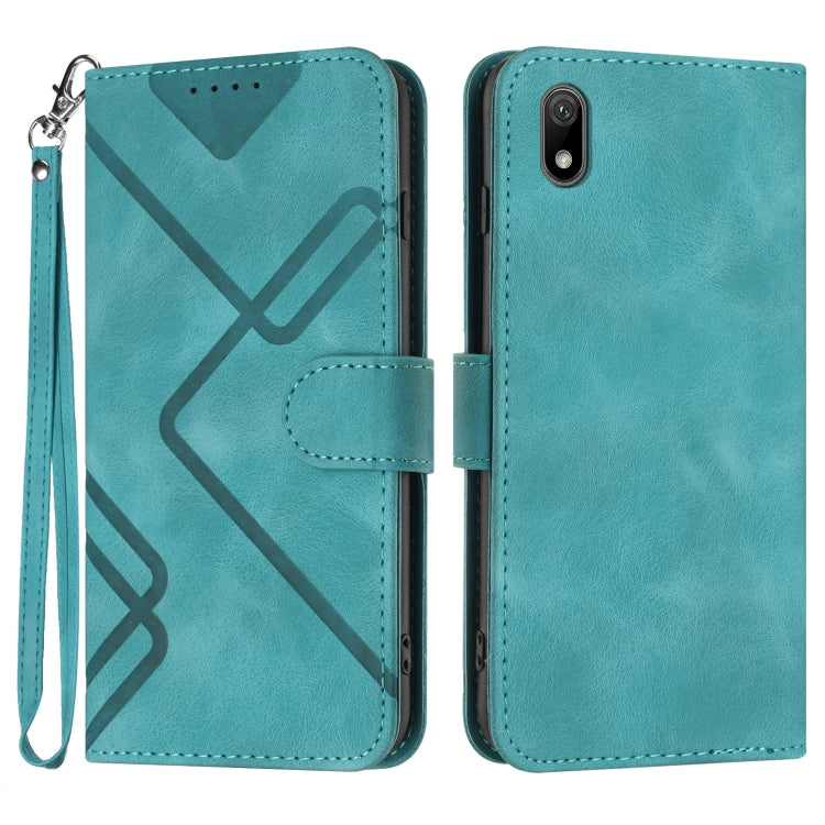 Custodia per cellulare in pelle con motivo a linea, For Honor 8S, For Honor 10 Lite