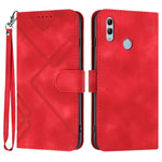 Custodia per cellulare in pelle con motivo a linea, For Honor 8S, For Honor 10 Lite