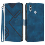 Custodia per cellulare in pelle con motivo a linea, For Honor 8S, For Honor 10 Lite