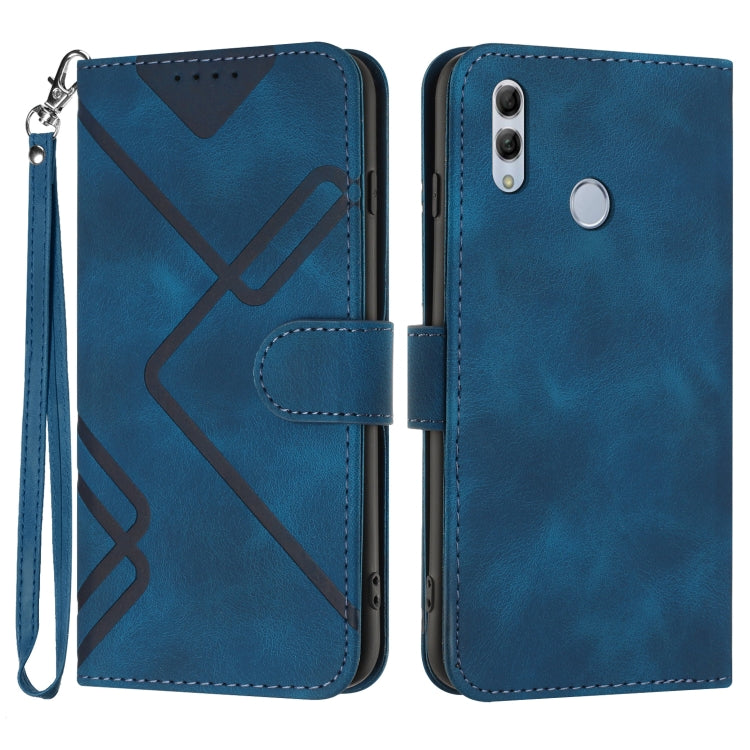 Custodia per cellulare in pelle con motivo a linea, For Honor 8S, For Honor 10 Lite