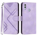 Custodia per cellulare in pelle con motivo a linea, For Honor 8S, For Honor 10 Lite