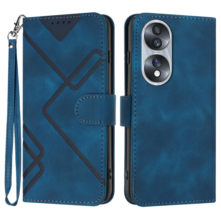 Custodia per cellulare in pelle con motivo a linea, For Honor 70, For Honor X8 4G/X30i/Play6T Pro, For Honor X7 4G/Play 30 Plus, For Honor 20S Russia /20 lite Russia