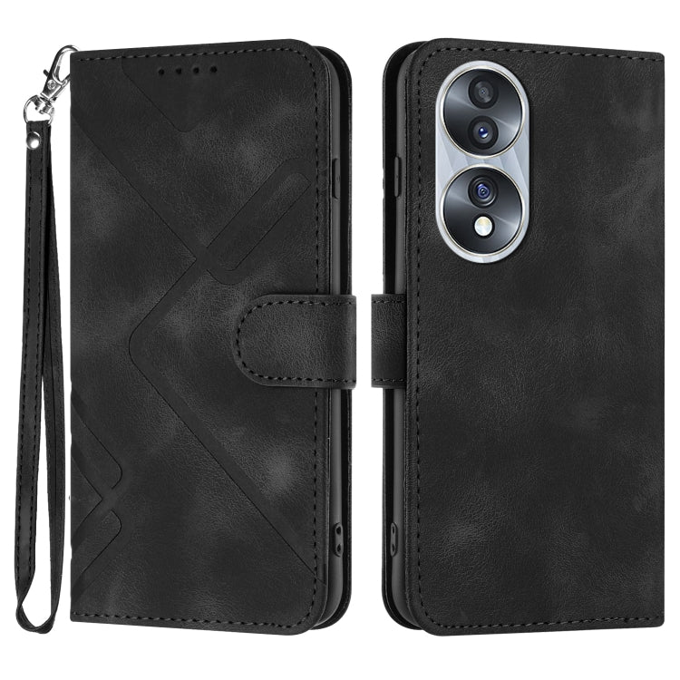Custodia per cellulare in pelle con motivo a linea, For Honor 70, For Honor X8 4G/X30i/Play6T Pro, For Honor X7 4G/Play 30 Plus, For Honor 20S Russia /20 lite Russia
