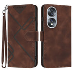 Custodia per cellulare in pelle con motivo a linea, For Honor 70, For Honor X8 4G/X30i/Play6T Pro, For Honor X7 4G/Play 30 Plus, For Honor 20S Russia /20 lite Russia