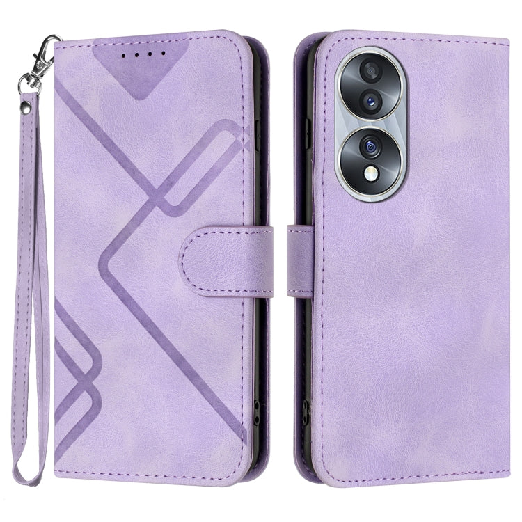 Custodia per cellulare in pelle con motivo a linea, For Honor 70, For Honor X8 4G/X30i/Play6T Pro, For Honor X7 4G/Play 30 Plus, For Honor 20S Russia /20 lite Russia