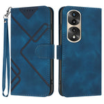 Custodia per cellulare in pelle con motivo a linea, For Honor X50 / X9b, For Honor 70 Lite, For Honor Magic5 Lite 5G, For Honor 70 Pro / 70 Pro+