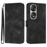 Custodia per cellulare in pelle con motivo a linea, For Honor X50 / X9b, For Honor 70 Lite, For Honor Magic5 Lite 5G, For Honor 70 Pro / 70 Pro+
