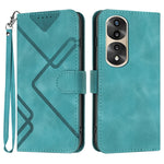 Custodia per cellulare in pelle con motivo a linea, For Honor X50 / X9b, For Honor 70 Lite, For Honor Magic5 Lite 5G, For Honor 70 Pro / 70 Pro+