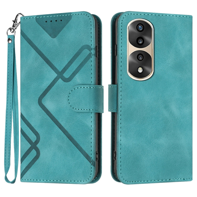 Custodia per cellulare in pelle con motivo a linea, For Honor X50 / X9b, For Honor 70 Lite, For Honor Magic5 Lite 5G, For Honor 70 Pro / 70 Pro+