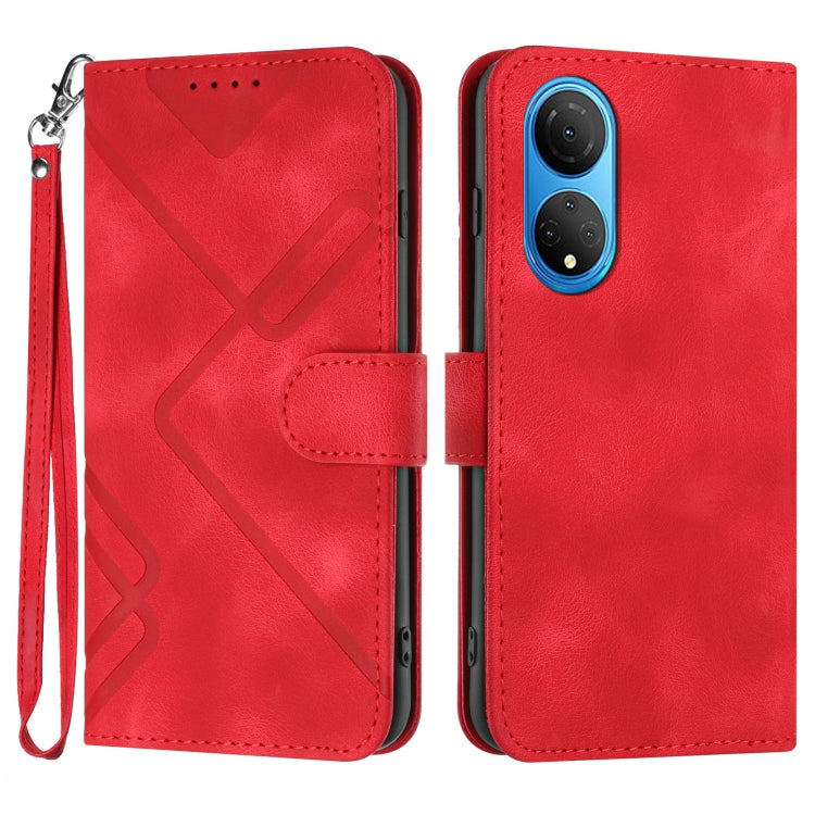 Custodia per cellulare in pelle con motivo a linea, For Honor 70, For Honor X8 4G/X30i/Play6T Pro, For Honor X7 4G/Play 30 Plus, For Honor 20S Russia /20 lite Russia
