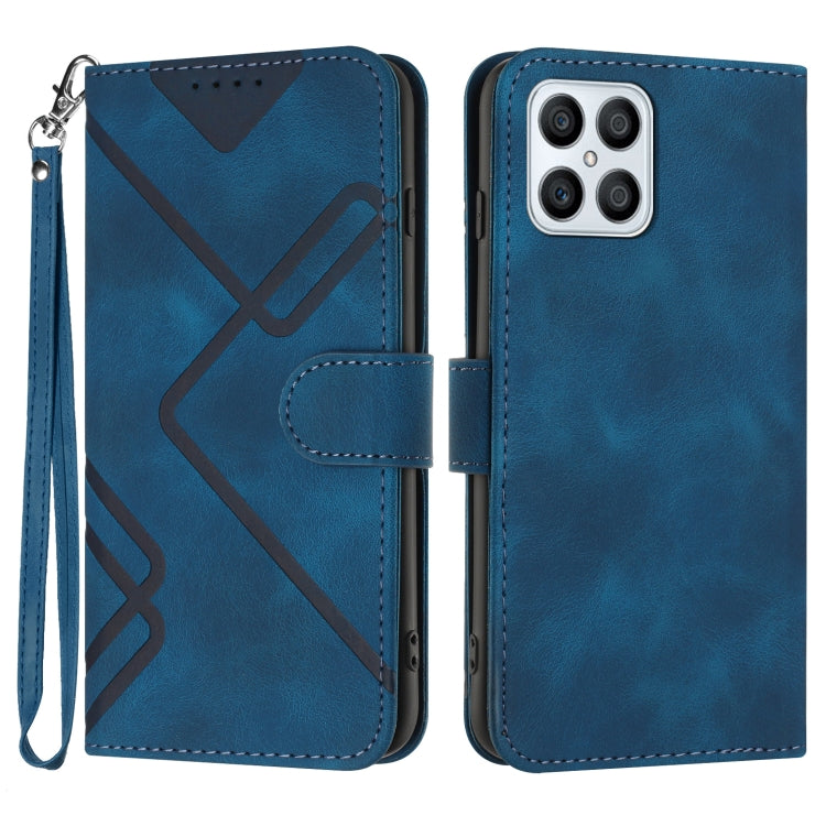 Custodia per cellulare in pelle con motivo a linea, For Honor 70, For Honor X8 4G/X30i/Play6T Pro, For Honor X7 4G/Play 30 Plus, For Honor 20S Russia /20 lite Russia