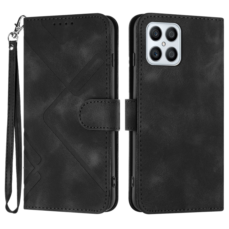 Custodia per cellulare in pelle con motivo a linea, For Honor 70, For Honor X8 4G/X30i/Play6T Pro, For Honor X7 4G/Play 30 Plus, For Honor 20S Russia /20 lite Russia