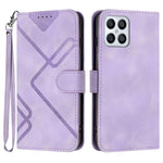 Custodia per cellulare in pelle con motivo a linea, For Honor 70, For Honor X8 4G/X30i/Play6T Pro, For Honor X7 4G/Play 30 Plus, For Honor 20S Russia /20 lite Russia