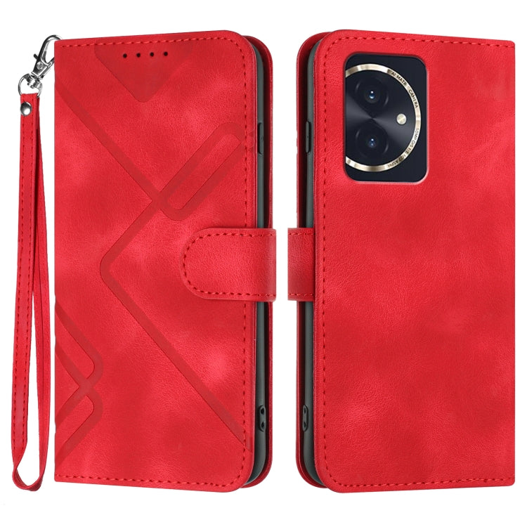 Custodia per cellulare in pelle con motivo a linea, For Honor 200 Lite Global, For Honor 100 Pro, For Honor 100, For Honor X50i+