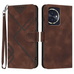 Custodia per cellulare in pelle con motivo a linea, For Honor 200 Lite Global, For Honor 100 Pro, For Honor 100, For Honor X50i+