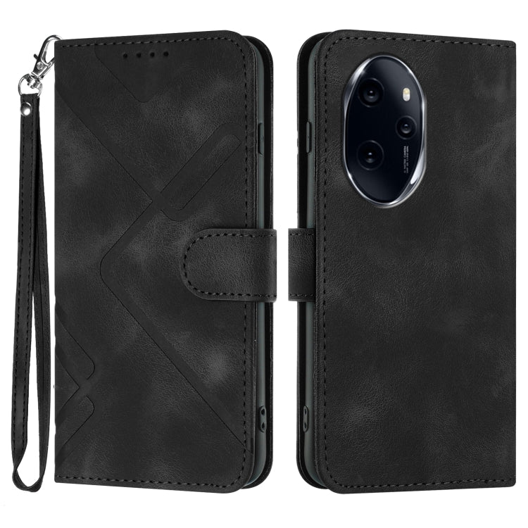 Custodia per cellulare in pelle con motivo a linea, For Honor 200 Lite Global, For Honor 100 Pro, For Honor 100, For Honor X50i+