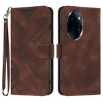Custodia per cellulare in pelle con motivo a linea, For Honor 200 Lite Global, For Honor 100 Pro, For Honor 100, For Honor X50i+