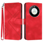 Custodia per cellulare in pelle con motivo a linea, For Honor X50 / X9b, For Honor 70 Lite, For Honor Magic5 Lite 5G, For Honor 70 Pro / 70 Pro+