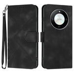 Custodia per cellulare in pelle con motivo a linea, For Honor X50 / X9b, For Honor 70 Lite, For Honor Magic5 Lite 5G, For Honor 70 Pro / 70 Pro+