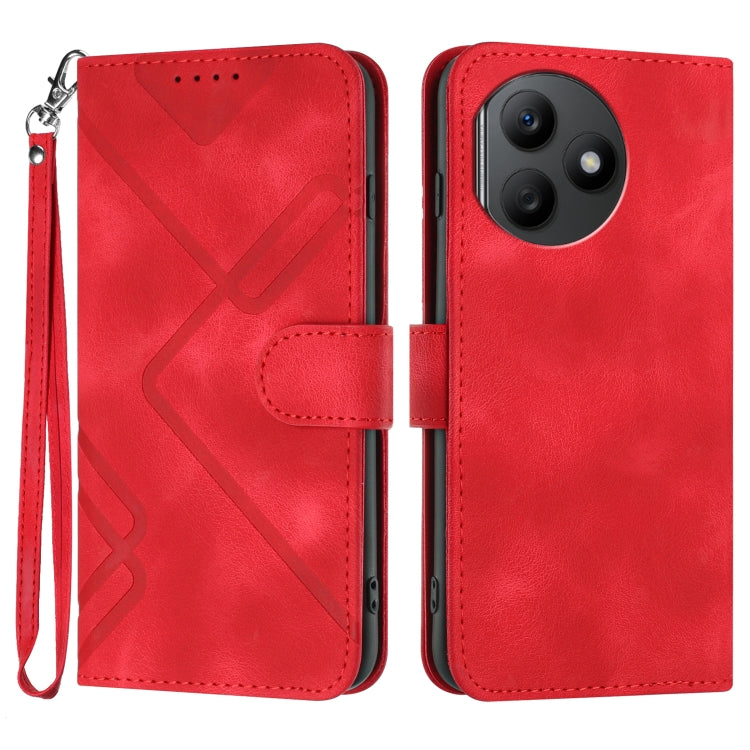 Custodia per cellulare in pelle con motivo a linea, For Honor 200 Lite Global, For Honor 100 Pro, For Honor 100, For Honor X50i+