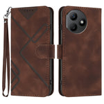 Custodia per cellulare in pelle con motivo a linea, For Honor 200 Lite Global, For Honor 100 Pro, For Honor 100, For Honor X50i+