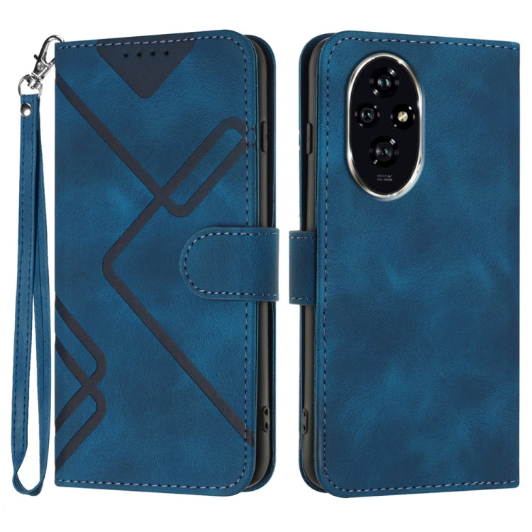 Custodia per cellulare in pelle con motivo a linea, For Honor Magic7 Pro, For Honor Magic7, For Honor 200, For Honor 200 Pro