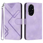 Custodia per cellulare in pelle con motivo a linea, For Honor Magic7 Pro, For Honor Magic7, For Honor 200, For Honor 200 Pro