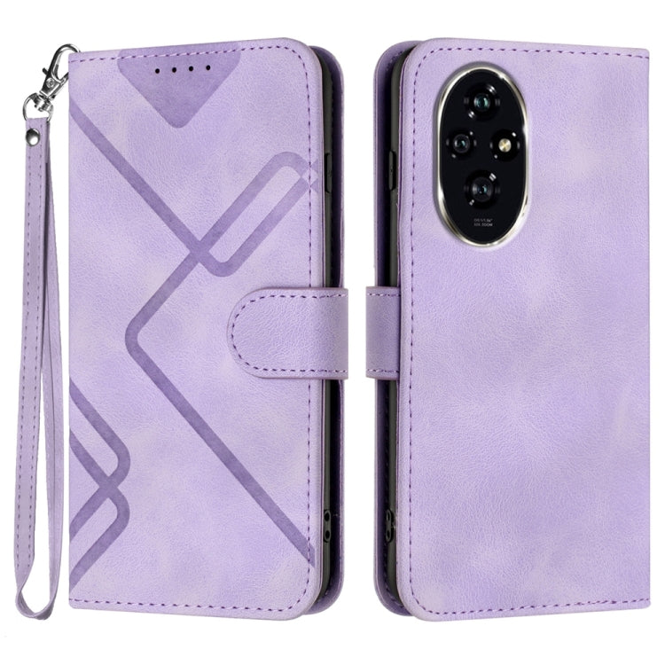 Custodia per cellulare in pelle con motivo a linea, For Honor Magic7 Pro, For Honor Magic7, For Honor 200, For Honor 200 Pro