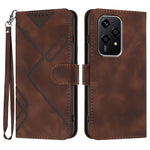 Custodia per cellulare in pelle con motivo a linea, For Honor 200 Lite Global, For Honor 100 Pro, For Honor 100, For Honor X50i+
