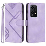 Custodia per cellulare in pelle con motivo a linea, For Honor 200 Lite Global, For Honor 100 Pro, For Honor 100, For Honor X50i+