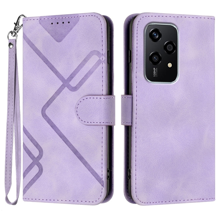Custodia per cellulare in pelle con motivo a linea, For Honor 200 Lite Global, For Honor 100 Pro, For Honor 100, For Honor X50i+