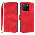 Custodia per cellulare in pelle con motivo a linea, For Honor 400 Smart / X7d 4G / Play 10T 5G, For Honor Play10 4G, For Honor X6c 4G / X5b / X5b Plus Global, For Honor GT Pro