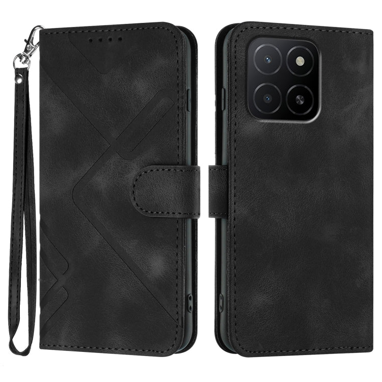 Custodia per cellulare in pelle con motivo a linea, For Honor 400 Smart / X7d 4G / Play 10T 5G, For Honor Play10 4G, For Honor X6c 4G / X5b / X5b Plus Global, For Honor GT Pro