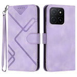 Custodia per cellulare in pelle con motivo a linea, For Honor 400 Smart / X7d 4G / Play 10T 5G, For Honor Play10 4G, For Honor X6c 4G / X5b / X5b Plus Global, For Honor GT Pro