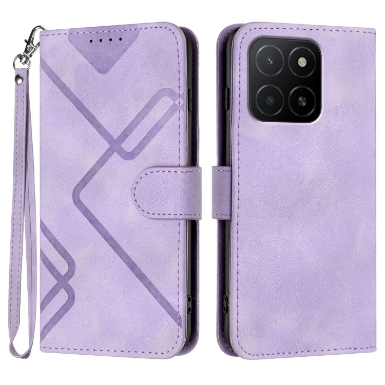 Custodia per cellulare in pelle con motivo a linea, For Honor 400 Smart / X7d 4G / Play 10T 5G, For Honor Play10 4G, For Honor X6c 4G / X5b / X5b Plus Global, For Honor GT Pro