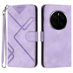 Custodia per cellulare in pelle con motivo a linea, For Honor Magic7 Pro, For Honor Magic7, For Honor 200, For Honor 200 Pro