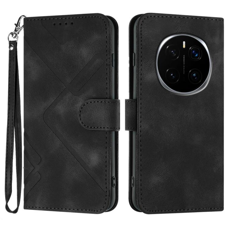 Custodia per cellulare in pelle con motivo a linea, For Honor Magic7 Pro, For Honor Magic7, For Honor 200, For Honor 200 Pro