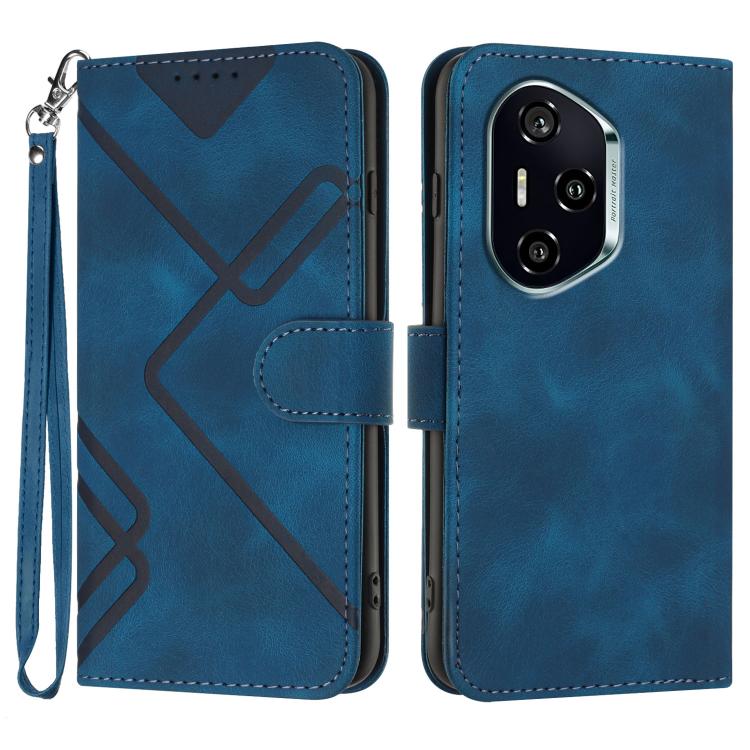 Custodia per cellulare in pelle con motivo a linea, For Honor X60 GT, For Honor 400 Lite Global, For Honor 400 Global 156.5mm, For Honor X8c 4G