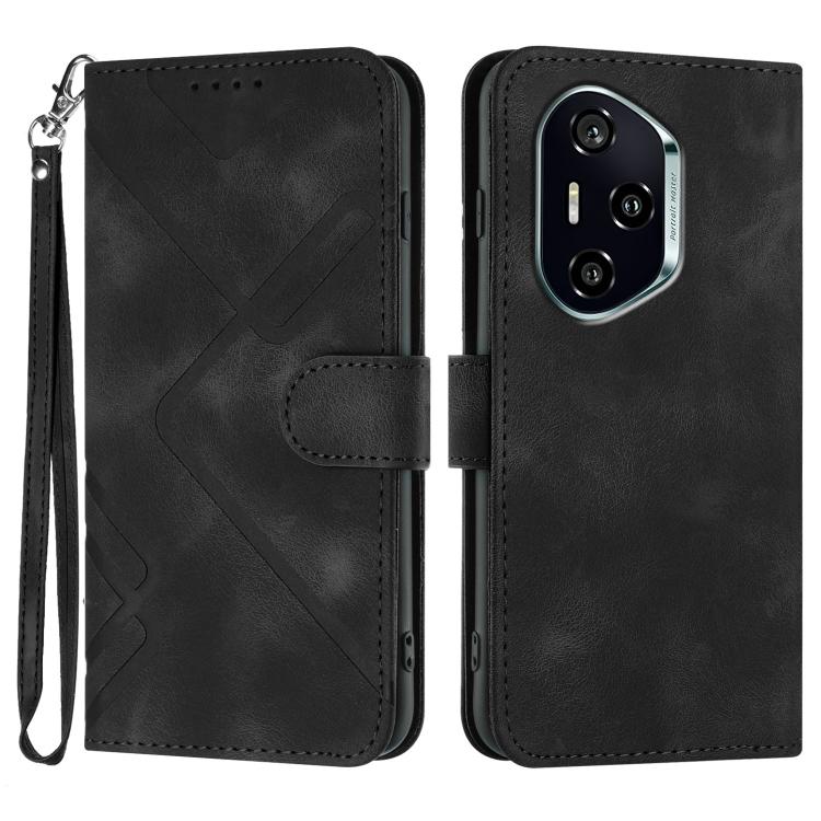 Custodia per cellulare in pelle con motivo a linea, For Honor X60 GT, For Honor 400 Lite Global, For Honor 400 Global 156.5mm, For Honor X8c 4G