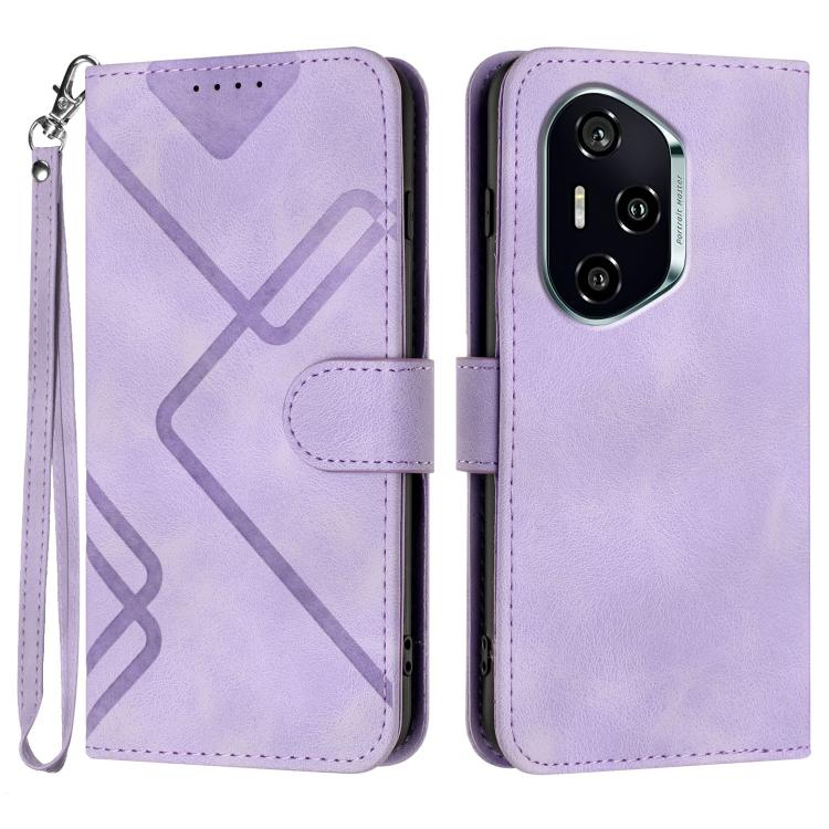 Custodia per cellulare in pelle con motivo a linea, For Honor X60 GT, For Honor 400 Lite Global, For Honor 400 Global 156.5mm, For Honor X8c 4G