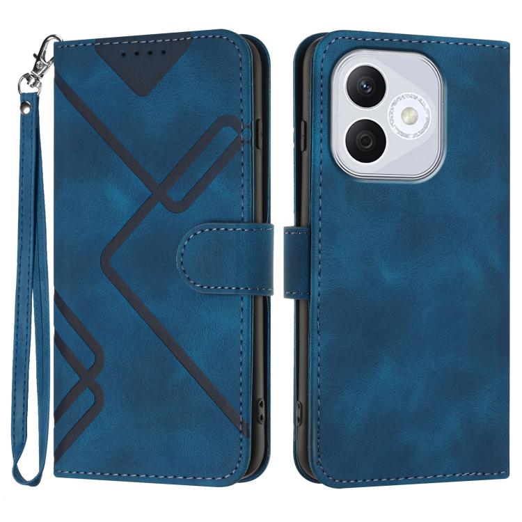 Custodia per cellulare in pelle con motivo a linea, For Honor X60 GT, For Honor 400 Lite Global, For Honor 400 Global 156.5mm, For Honor X8c 4G