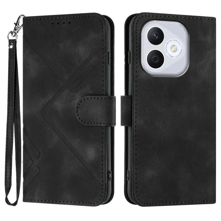Custodia per cellulare in pelle con motivo a linea, For Honor X60 GT, For Honor 400 Lite Global, For Honor 400 Global 156.5mm, For Honor X8c 4G