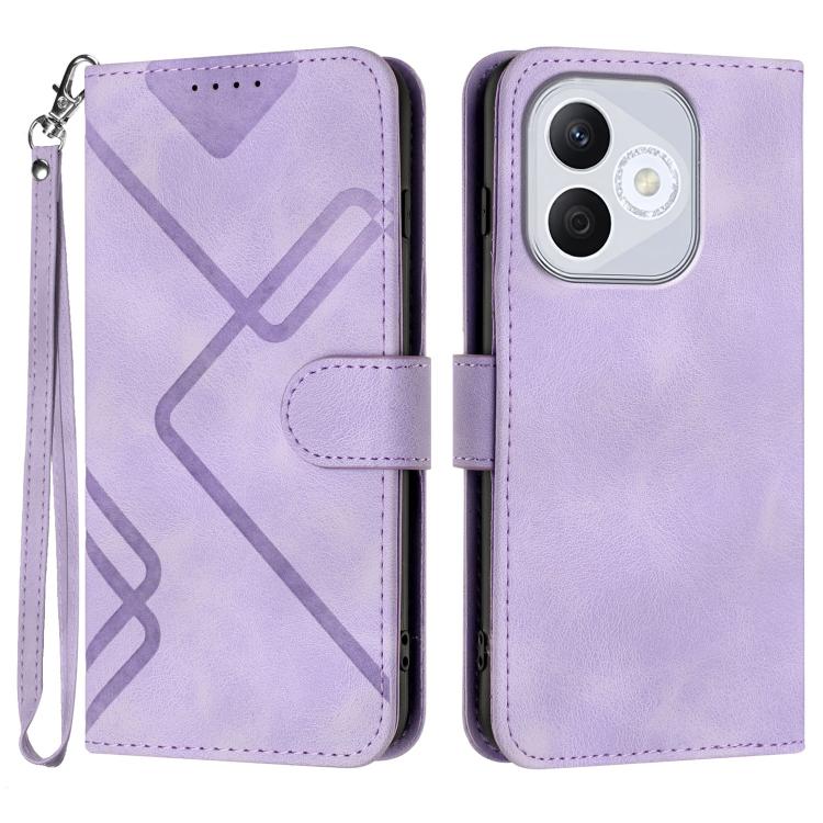 Custodia per cellulare in pelle con motivo a linea, For Honor X60 GT, For Honor 400 Lite Global, For Honor 400 Global 156.5mm, For Honor X8c 4G
