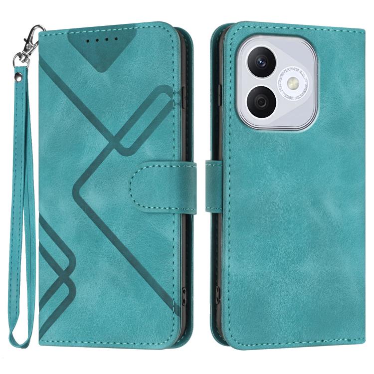 Custodia per cellulare in pelle con motivo a linea, For Honor X60 GT, For Honor 400 Lite Global, For Honor 400 Global 156.5mm, For Honor X8c 4G
