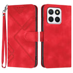 Custodia per cellulare in pelle con motivo a linea, For Honor X60 GT, For Honor 400 Lite Global, For Honor 400 Global 156.5mm, For Honor X8c 4G