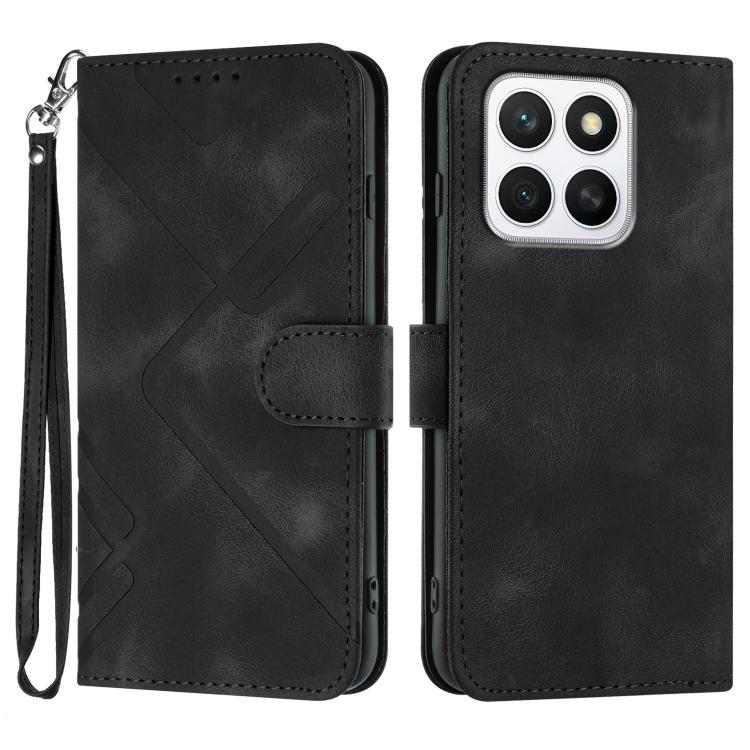 Custodia per cellulare in pelle con motivo a linea, For Honor X60 GT, For Honor 400 Lite Global, For Honor 400 Global 156.5mm, For Honor X8c 4G